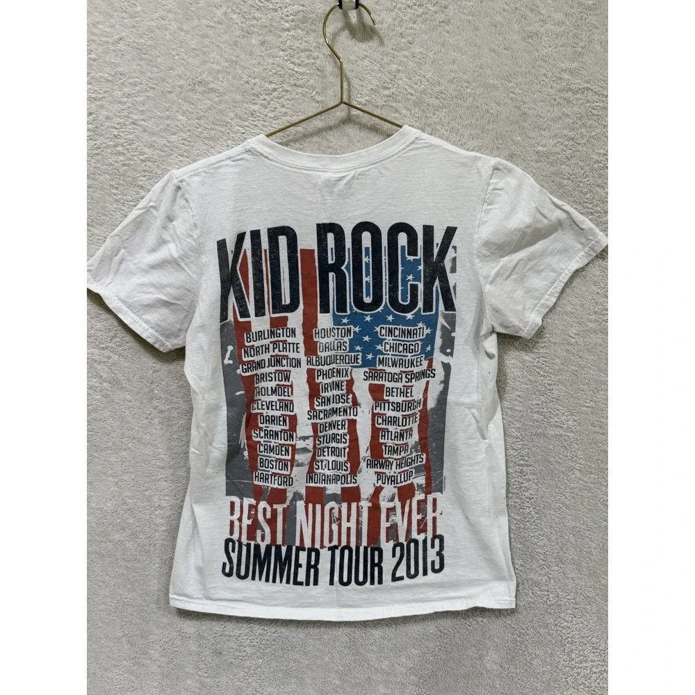 Kid Rock 2013 Best‎ Night Ever Summer Tour Concert T-Shirt Small White